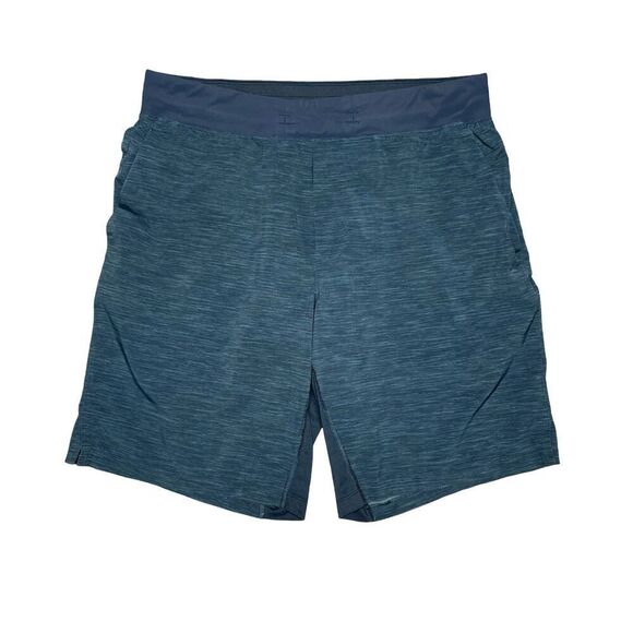 Lululemon Shorts Men's Large Blue T.H.E. Lined Gym Stretch Running M7AAUS - Picture 1 of 8